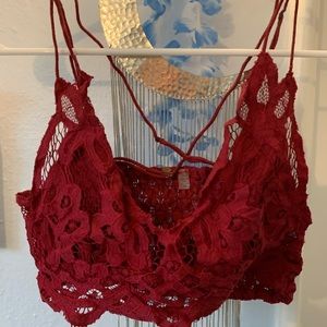 Free People burgundy brami size small